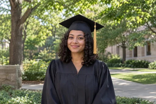 Source 1 for Graduation announcement: graduate black gown.
