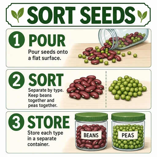 Sort Seeds poster with added explanatory instructions.