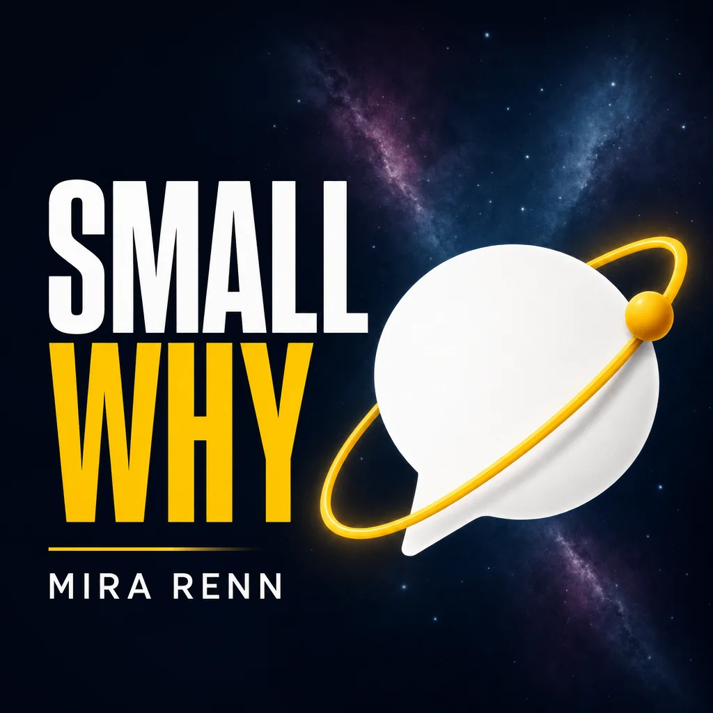 SMALL WHY podcast cover with MIRA RENN.