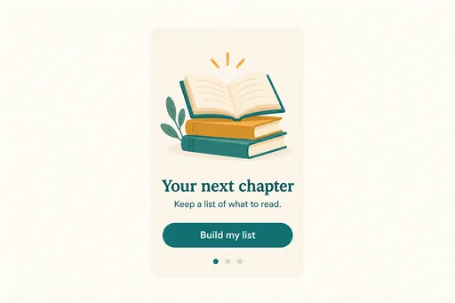 Source 1 for Onboarding screen: reading list welcome.