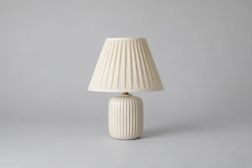 Source 2 for Add or replace element: ivory pleated lamp.