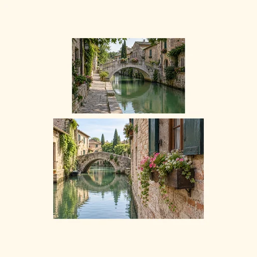 Two complete travel photos stacked vertically in their original order, preserving both full images.