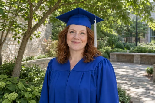 Source 1 for Graduation announcement: graduate royal gown.