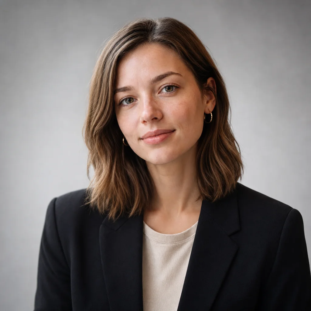 Career headshot of the selected original catalog person (example-a), with natural studio lighting.