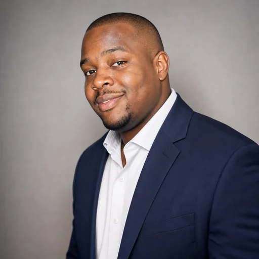 Career headshot of the selected original catalog person (example-b), with natural studio lighting.